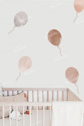 Brown Balonlar Çocuk Odası Duvar Stickerı